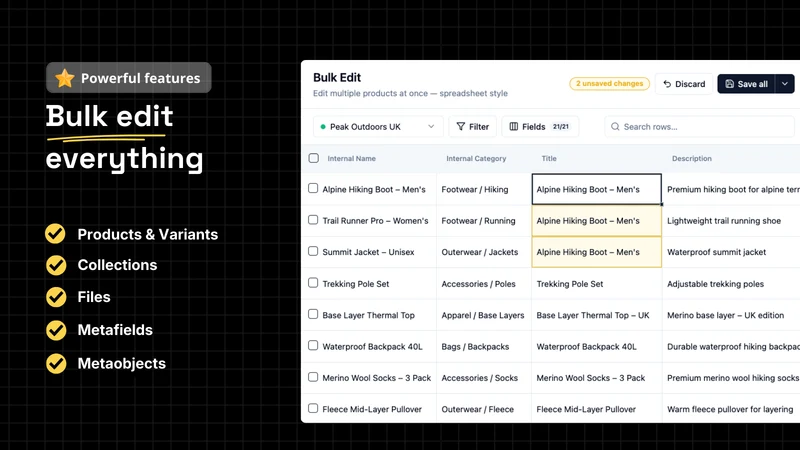 Peak PIM ‑ Catalog Manager