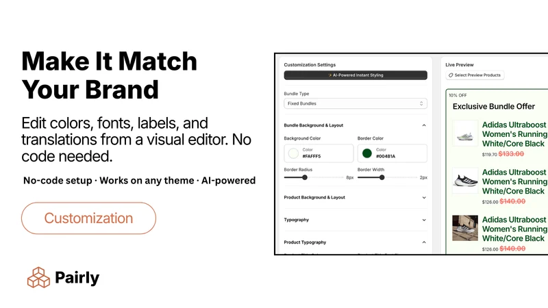 Pairly ‑ Bundles and Upsell