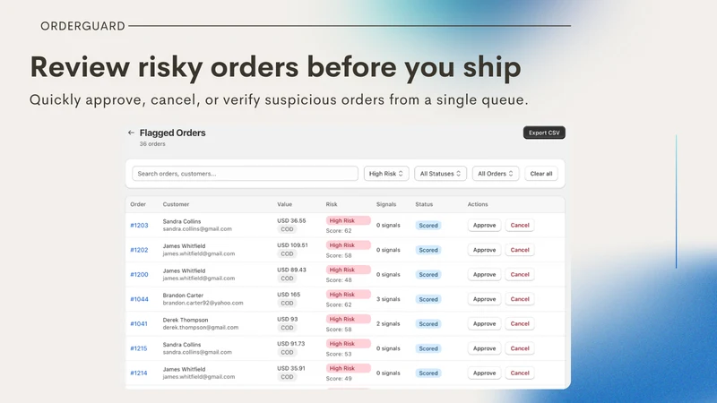 OrderGuard: COD Protection