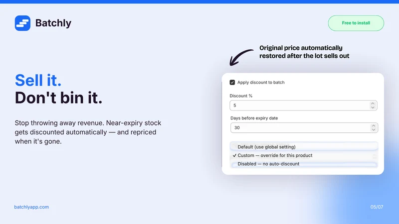 Batchly: Lot & Expiry Tracking