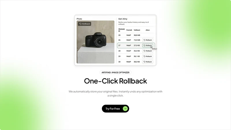 Artifind: WEBP Image Optimizer
