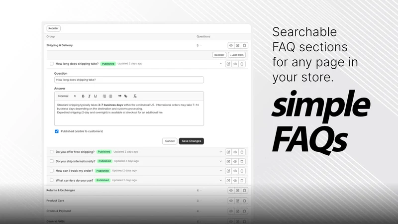 Simple FAQs