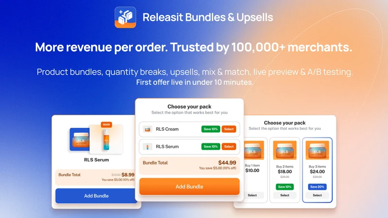 Releasit Bundles & Upsells