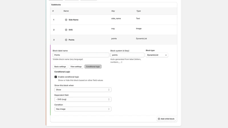 Flexible Nested Metafields