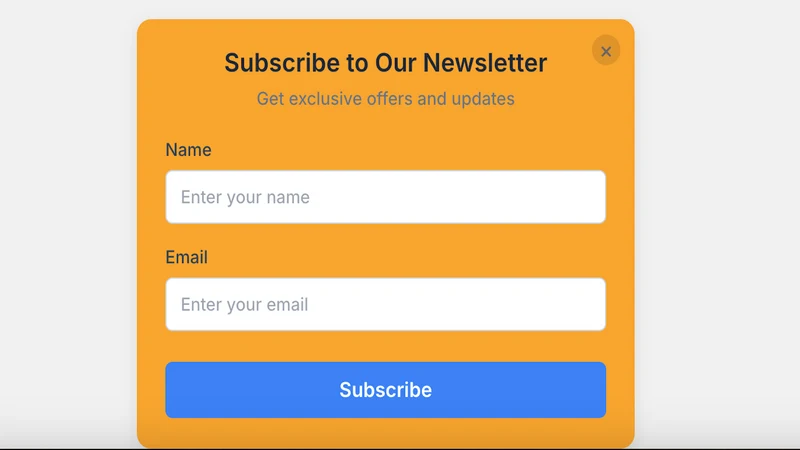 Frohne Email Popup