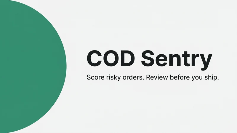 COD Sentry: Order Risk Score