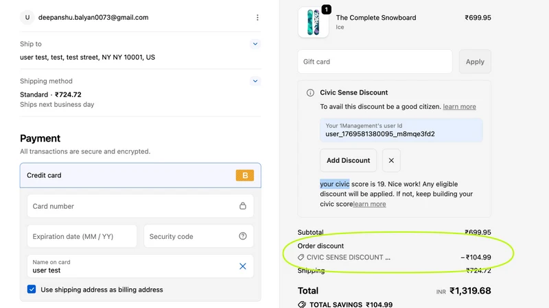 Civic Score Discounts