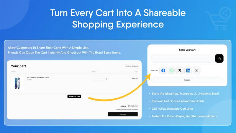 BuddyCart ‑ Shareable Carts