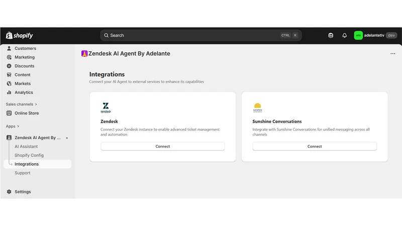 Zendesk AI Agent By Adelante