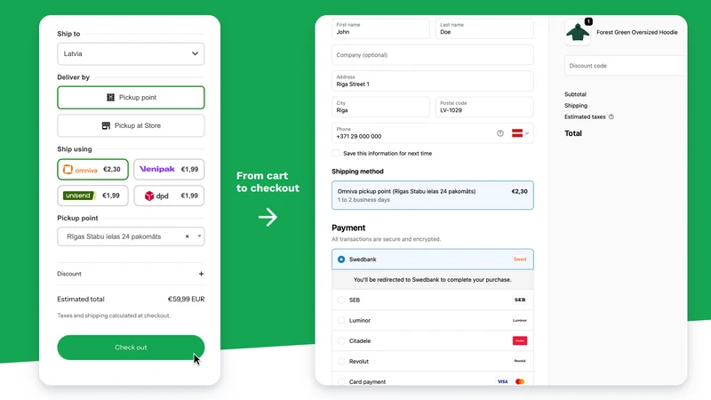 MakeCommerce Shipping Solution