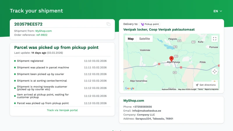 MakeCommerce Shipping Solution