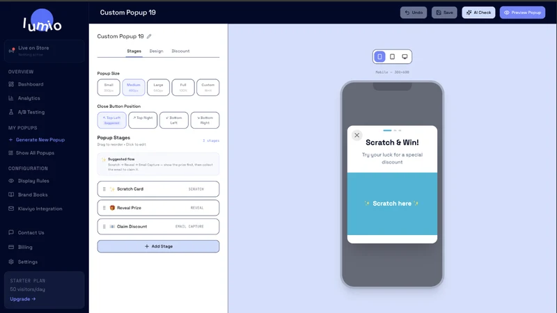 Lumio Popups