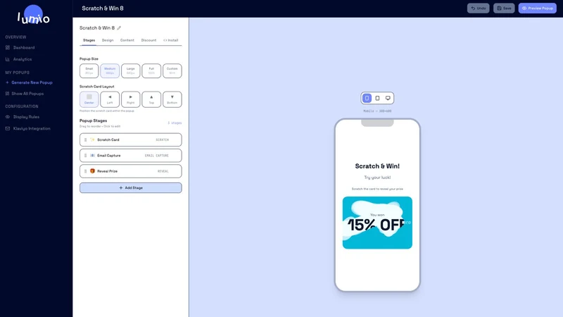 Lumio Popups