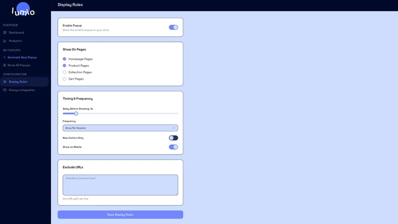 Lumio Popups