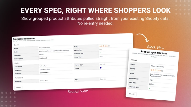 Iconic Product Comparison