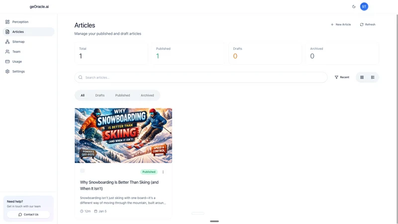geOracle: SEO for AI Search