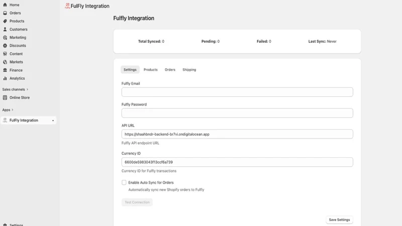 FulFly Integration