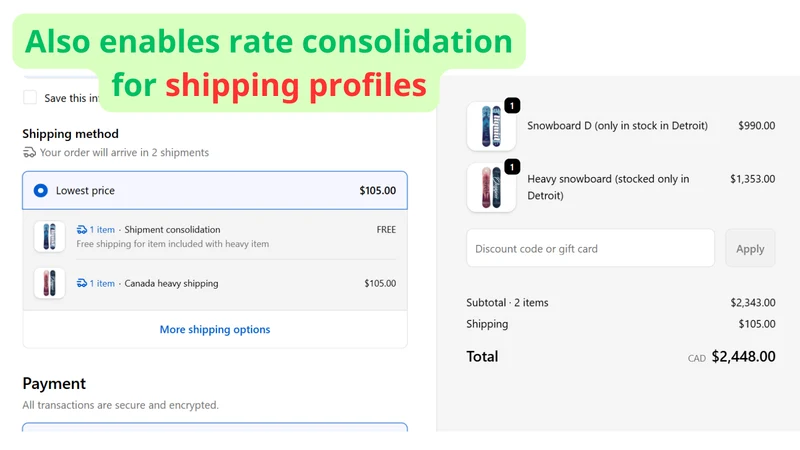 FixShip ‑ Consolidate Shipment
