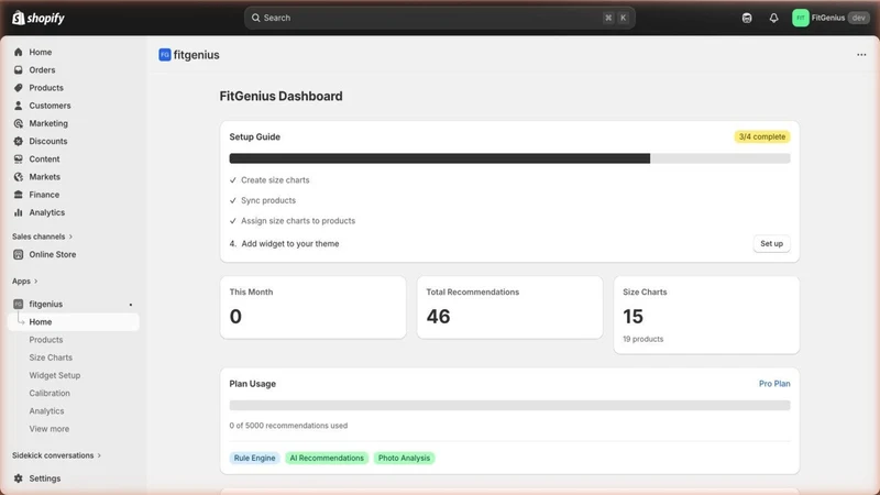FitGenius: AI Size Recommender