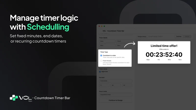 VOL ‑ Countdown Timer Bar
