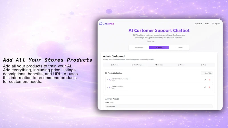 Chatlinks AI Chatbot Builder