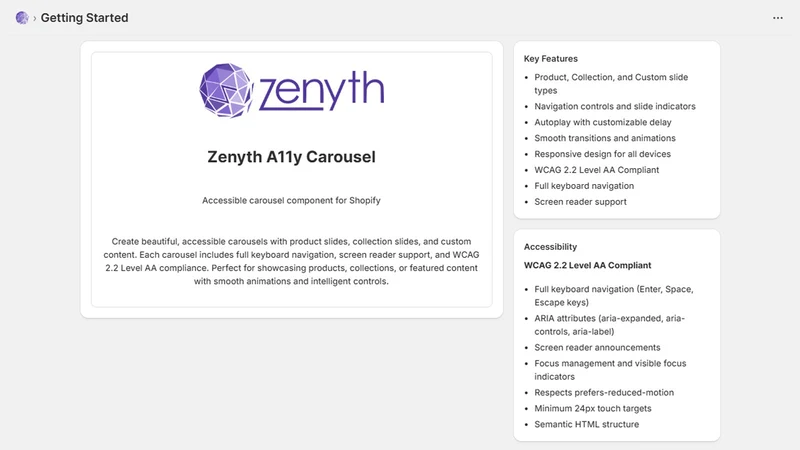 Zenyth A11y Carousel