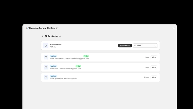 Dynamic Forms: Custom UI