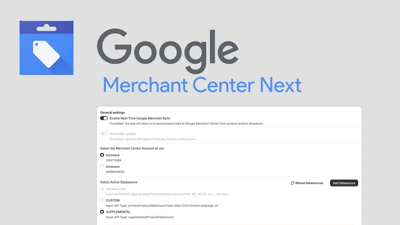 Anowave Google Merchant Center