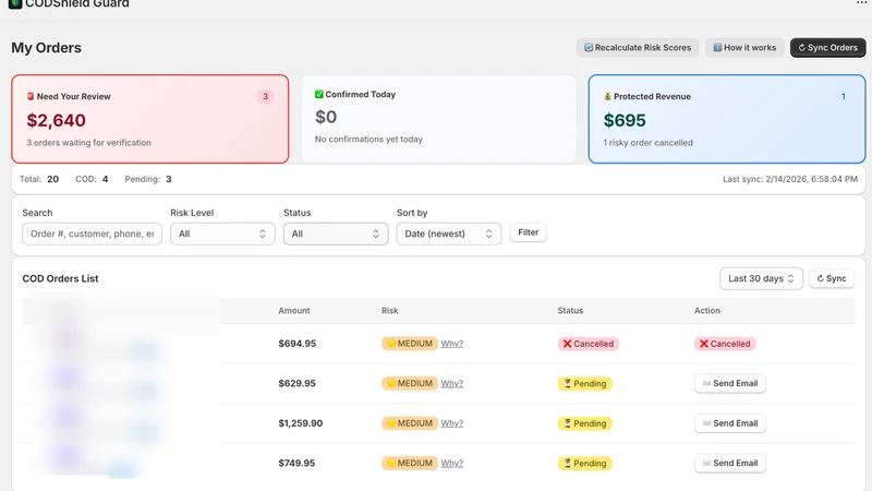 CODShield ‑ Fraud Prevention