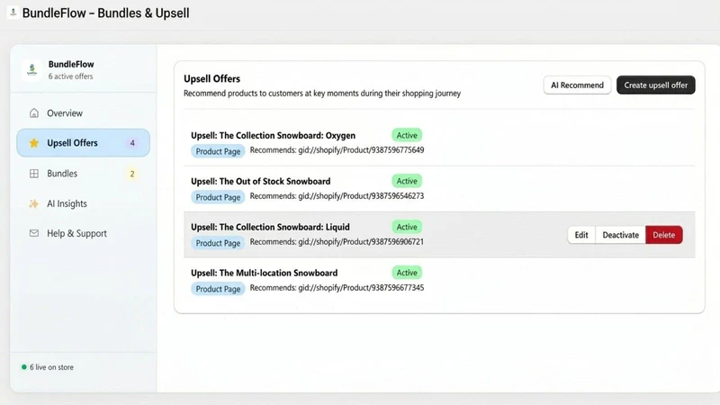 BundleFlow Bundles Cart Upsell