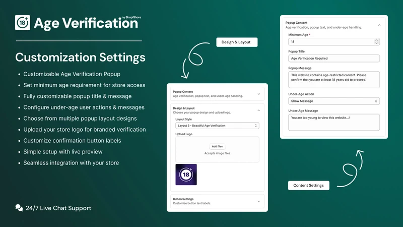 Easy Age Verification ‑ Popup