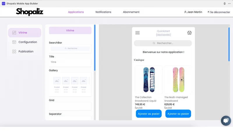 Shopaliz Mobile App Builder