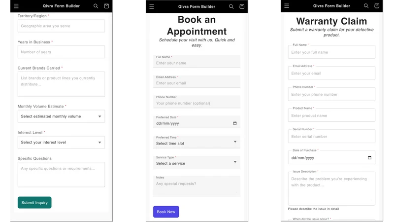 Qivra Form Builder