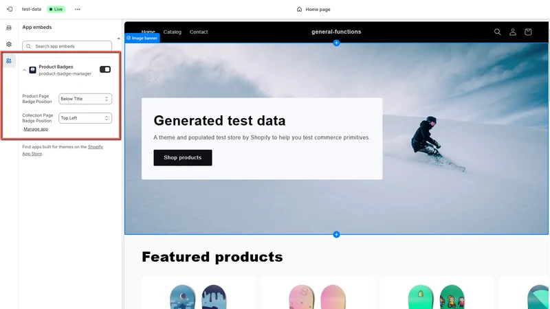 Product Badge Manager