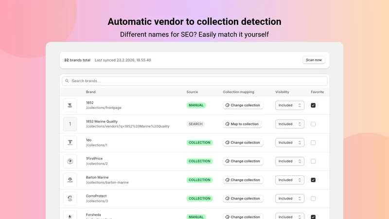 Easy Brand Page