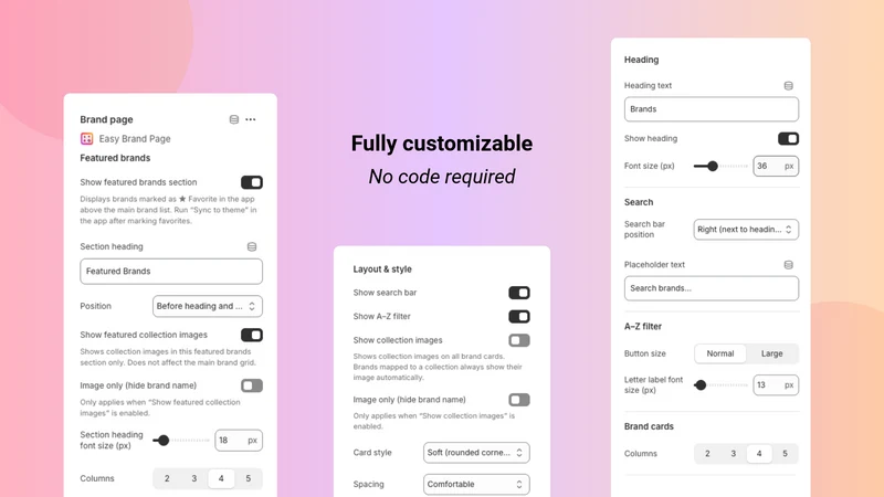Easy Brand Page