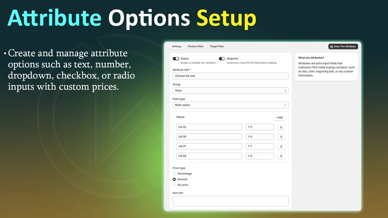 WBL ‑ Extra Product Options
