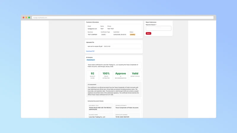 ExemptSync ‑ Auto Tax Certs