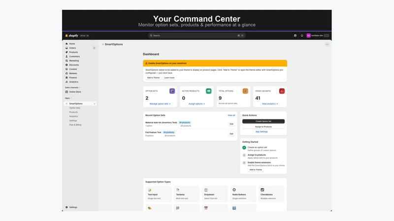 SmartOptions Custom Options