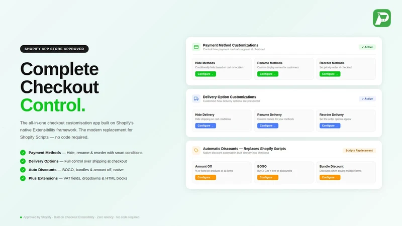 Pure Checkout Extensibility
