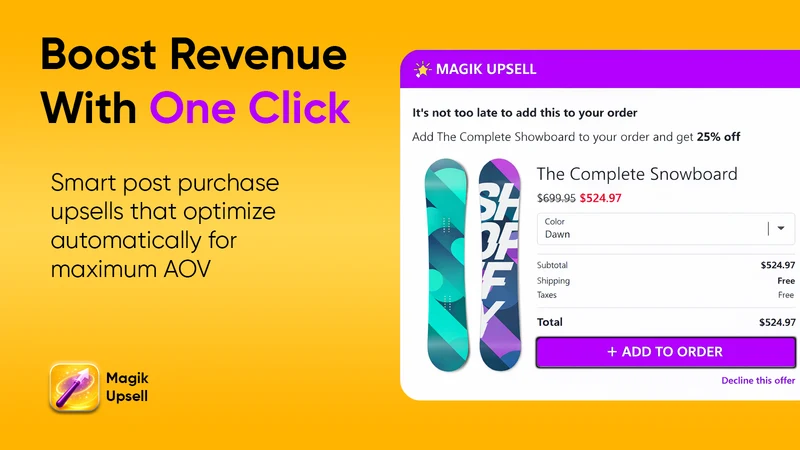 Magik Post Purchase Upsell