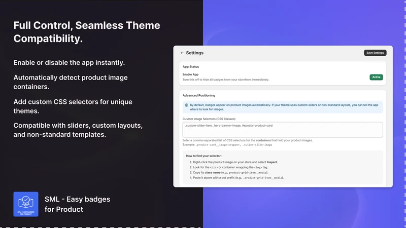 Easy badges for Product