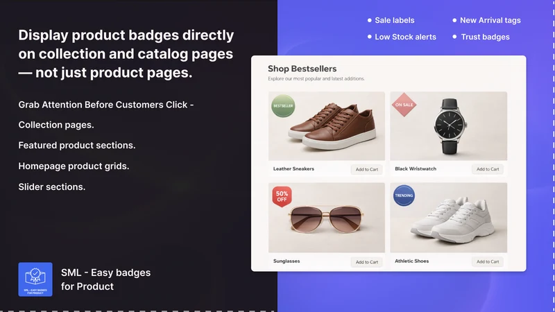 Easy badges for Product