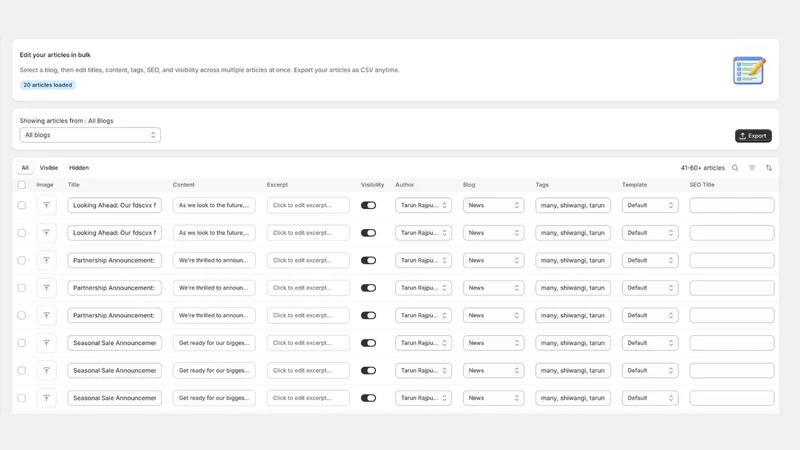 BlogBuddy: Bulk Blog Manager