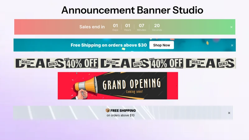 Announcement Banner Studio