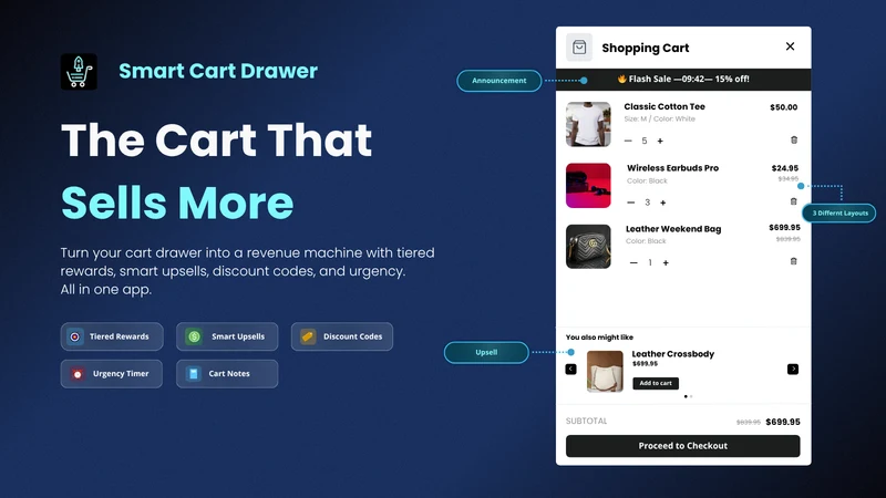 Flash: Cart Drawer & Upsell