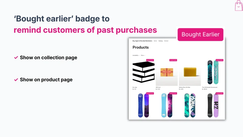 Buy Again & Reorder Reminders
