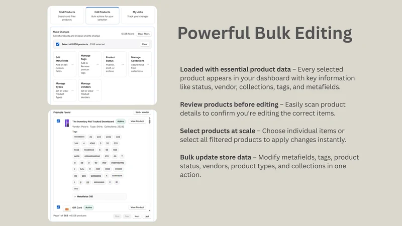 Batchwise: Tags & Metafields