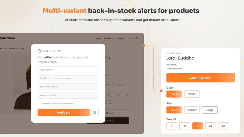 Back In Stock Alert‑ Notify Me