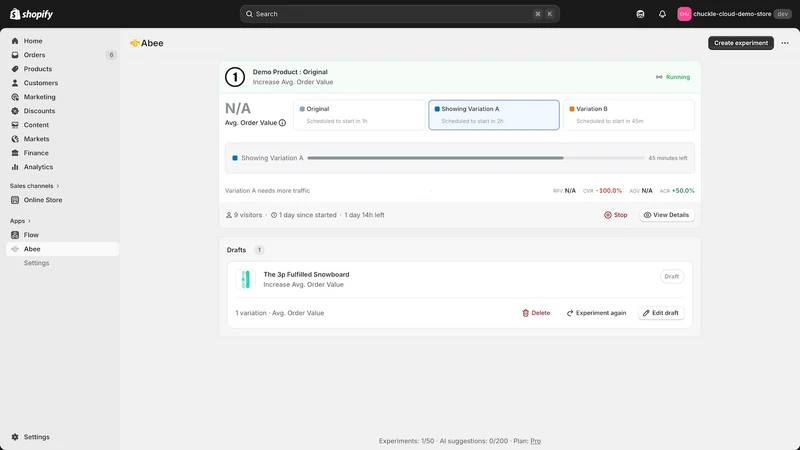Abee ‑ A/B test your products